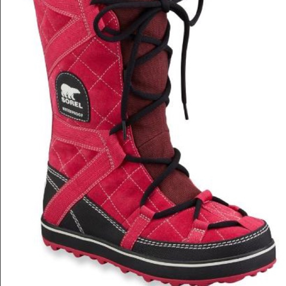 Sorrel Glacy Explorer red Holiday boots